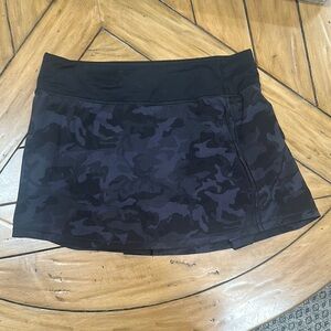 Black Camouflage Skort